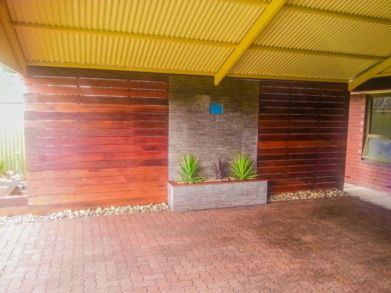 Jarrah screens with Stone tile feature